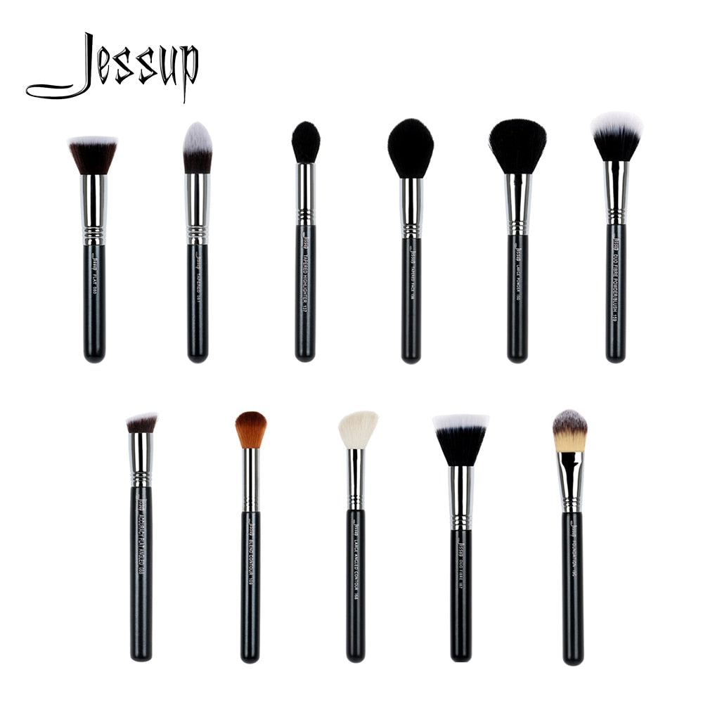 Jessup Beauty 1pcs Single Cosmetic Makeup Brush Dropshipping Fiber Hair Powder Foundation Contour Highlighter Face Brush