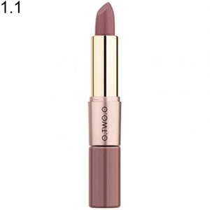 OTWOO 2 in 1 Matte Lipstick Lip Gloss Waterproof Long Lasting Non-sticky Makeup Sexy Purple Pigments Lipstick Matte Lipsticks