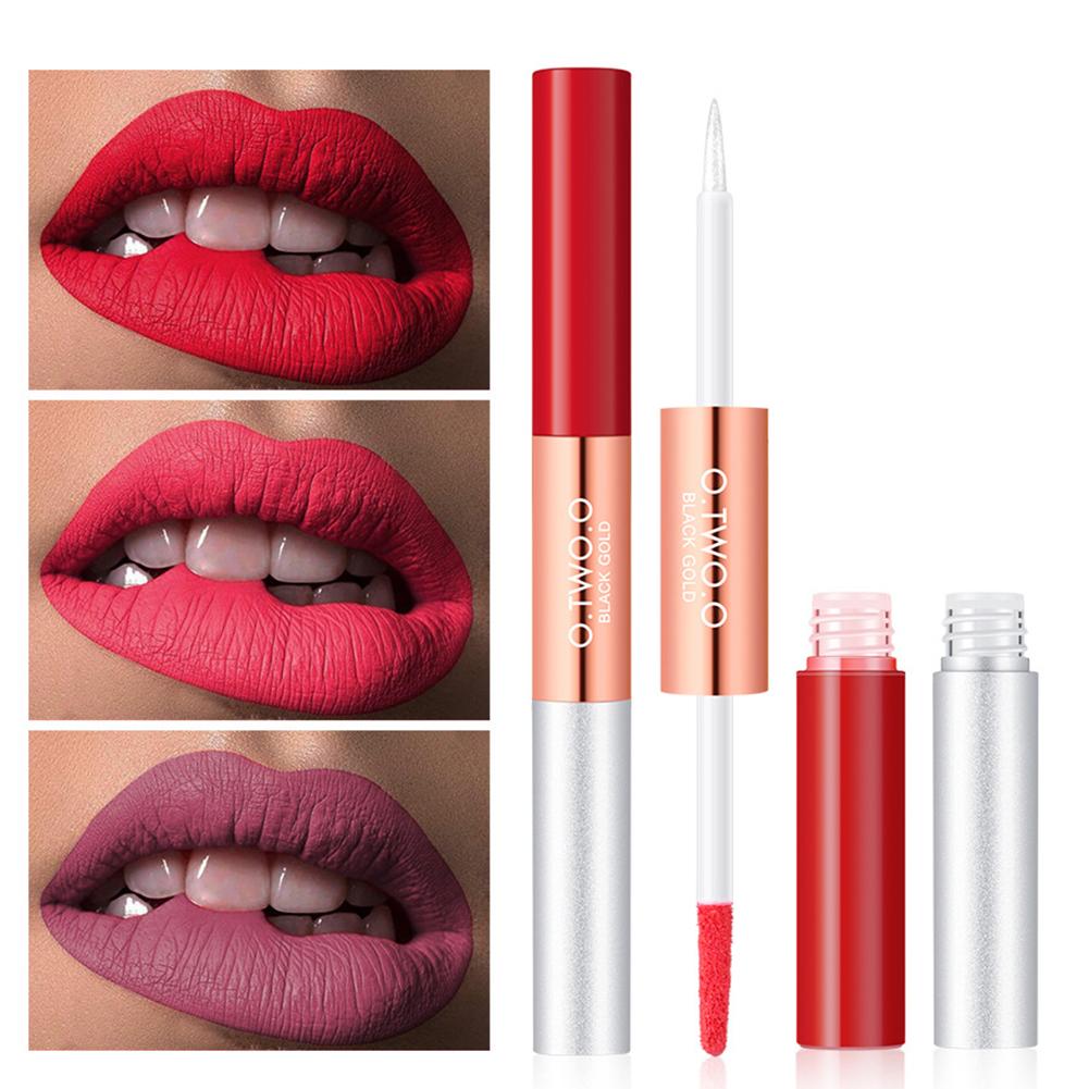 OTWOO 2 in 1 Matte Pearlescent Lip Gloss Lasting Moisturizing Liquid Lipstick Lip Gloss moisturizing lipgloss shimmer-lip makeup