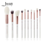 Load image into Gallery viewer, Jessup 10pcs Pearl White / Rose Gold Professional Makeup Brushes Set Make up Brush Tools Foundation Powder Definer Shader Liner
