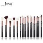 Load image into Gallery viewer, Jessup Rose Gold /Black Professional Makeup Brushes Set Make up Brush Tools kit Foundation Powder Brushes natural-synthetic hair
