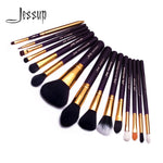 Load image into Gallery viewer, Jessup make up brush Set Purple/Gold brochas maquillaje Synthetic-Hair Cosmetic Kit Powder Foundation Blush Lipsticks 15pcs
