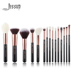 Load image into Gallery viewer, Jessup brushes Rose Gold / Black Professional Makeup Brushes Make up Brush set Cosmetics Foundation Powder Definer Shader Liner
