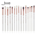 Load image into Gallery viewer, Jessup Professional Makeup Brushes Set 15pcs Pearl White/Rose Gold Eye Shadow Make up Brush Eye Liner Natural-synthetic hair
