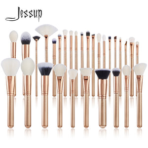 Jessup brush Makeup brush set 6pcs-30pcs Golden / Rose Gold POWDER EYESHADOW CONCERLER foundation brush