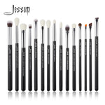 Load image into Gallery viewer, Jessup Make up Brushes Set Brush Makeup Brush 15pcs Black/Silver Eye Liner Shader Natural-synthetic hair
