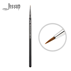 Jessup Eyeliner brush Black/Silver Precision makeup tools thin Professional Synthetic Hair Single Makeup brushes