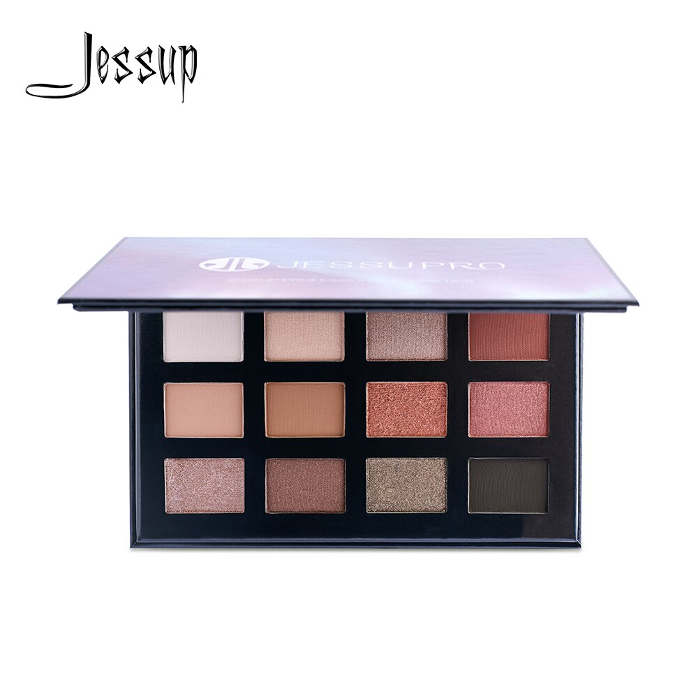 Jessup 12 colors glitter Eyeshadow Palette high pigmented Soft & Smooth Matte Powdery Makeup Pallete for Daily & Party