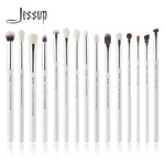 Load image into Gallery viewer, Jessup Pearl White/Silver Professional Makeup Brushes Set Make up Brush Tools kit Eye Liner Shader natural-synthetic hair
