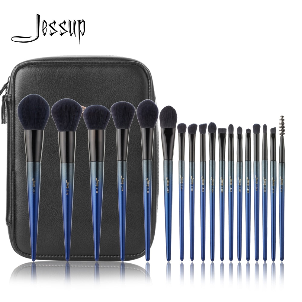 Jessup 18pcs Royal Makeup-Brushes-Set pincel maquiagem Foundation Eyeshadow luxury Brushes T263 Cosmetic Bag CB005 Beauty Tool