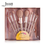 Load image into Gallery viewer, Jessup Shining Party Golden brush makeup brush Powder Blusher Eyeshadow Foundation brush Synthetic hair Gift box
