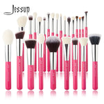 Load image into Gallery viewer, Jessup Rose-carmin/Silver Makeup brushes set Beauty Foundation Powder Eyeshadow Make up Brush 6pcs-25pcs Natural-synthetic hair
