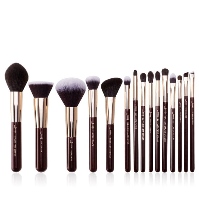 Jessup Makeup Brushes Set Professional Natural-Synthetic Hair Makeup Brush Foundation Powder Contour Eyeshadow 15-25pcs