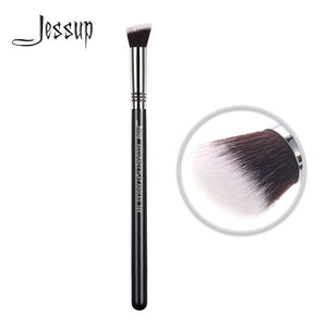 Jessup Black / Silver Contour Brush Makeup for Face Soft Fibre Accuracy Flat Angled Blending Powder 088