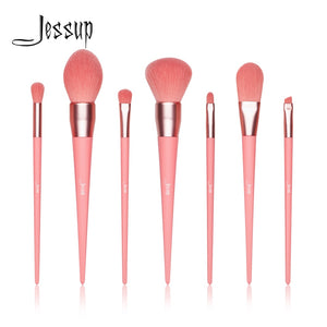 Jessup brushes Foundation brush Living Coral Lip Angled Blender Powder Blush brush Makeup brushes set Synthetic hair