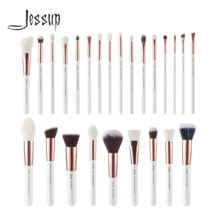 Jessup Makeup-Brushes-Set Dropshipping Pearl-White-Rose-Gold pinceaux maquillage Cosmetic Tools Eyeshadow Powder Definer 6-25pcs