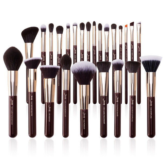 Jessup Makeup Brushes Set Makeup Brush Eyeshadow Blending Powder Foundation Blusher Concealer 15-25pcs Cosmetics Storage Box
