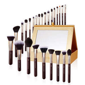 Jessup Makeup Brushes Set Makeup Brush Eyeshadow Blending Powder Foundation Blusher Concealer 15-25pcs Cosmetics Storage Box