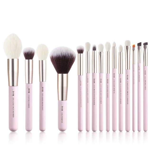 Jessup Makeup Brushes Set Makeup Brush Eyeshadow Blending Powder Foundation Blusher Concealer 15-25pcs Cosmetics Storage Box
