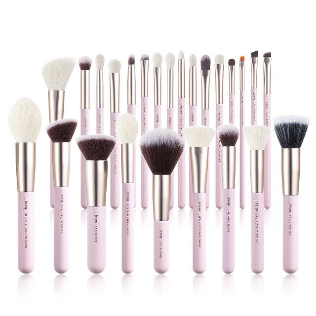Jessup Makeup Brushes Set Makeup Brush Eyeshadow Blending Powder Foundation Blusher Concealer 15-25pcs Cosmetics Storage Box