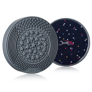 Jessup Makeup Brush Cleaner 2-in-1 Dry & Wet Silicone Washing Mat Sponge Remover Color from Brushes Cosmetic Cleaning Tools