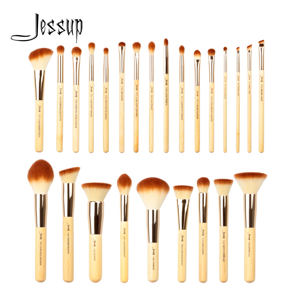 Jessup Bamboo Professional Makeup brushes set 6-25pcs Beauty Foundation Powder Eyeshadow Make up brush
