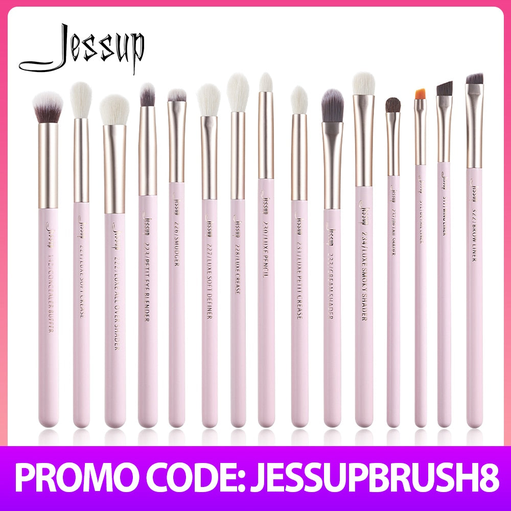 Jessup Makeup Brushes Set 15pcs Professional Eye Makeup Brush Kits Eyeshadow Eyeliner Eyebrow Blending Concealer Brochas