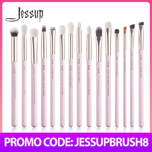 Jessup Makeup Brushes Set 15pcs Professional Eye Makeup Brush Kits Eyeshadow Eyeliner Eyebrow Blending Concealer Brochas