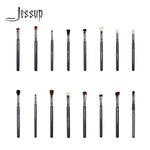 Load image into Gallery viewer, Jessup 1pc Professional Make up Brush Fibre Hair Concealer Eyeliner Blending EyeShader Lip Black- Silver Beauty Cosmetic Tool
