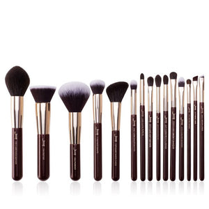 Jessup Makeup Brushes Set 15pcs Professional Makeup Brush Powder Eyeshadow Liner Foundation Blush Blending Zinfandel/Golden