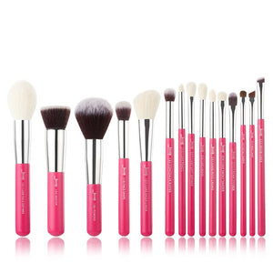 Jessup Makeup Brushes Set 15pcs Professional Makeup Brush Powder Eyeshadow Liner Foundation Blush Blending Zinfandel/Golden