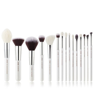 Jessup Makeup Brushes Set 15pcs Professional Makeup Brush Powder Eyeshadow Liner Foundation Blush Blending Zinfandel/Golden