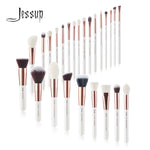 Load image into Gallery viewer, Jessup Pearl White/Rose Gold Professional Makeup Brushes brushes Make up Brush Tools kit Foundation set Powder Blushes Beauty
