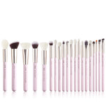 Load image into Gallery viewer, Jessup Black/Silver Professional Makeup Brushes Set Make up Brush Tools kit Foundation Powder Brushes natural-synthetic hair
