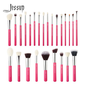 Jessup Beauty Makeup Brushes Set 6-25pcs Rose-Carmin Powder Foundation Eyeshadow Line Blender Cosmetic Tools Dropshipping