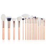 Load image into Gallery viewer, Jessup Brush Makeup Brushes Set Foundation Eyeshadow Blender Contour Powder 18pcs Peach Puff/ Rose Gold Cosmetics Beauty Kit
