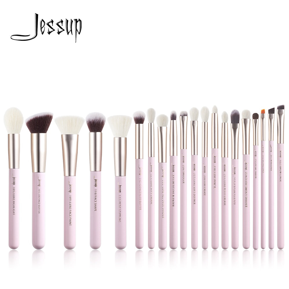 Jessup Brush Makeup Brushes Set 20pcs Powder Contour Eyeshadow Foundation Brocha Blushing Bride Natural-Synthetic Hair