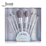 Load image into Gallery viewer, Jessup Silver/Gold Makeup brushes Powder Angled Contour Blending Eyeshader Pencil Brow Giftbox Shining Party T266
