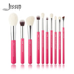 Load image into Gallery viewer, Jessup 10pcs Rose-carmin/Silver Professional Makeup Brushes Set Make up Brush Beauty Foundation Powder Definer Shader Liner
