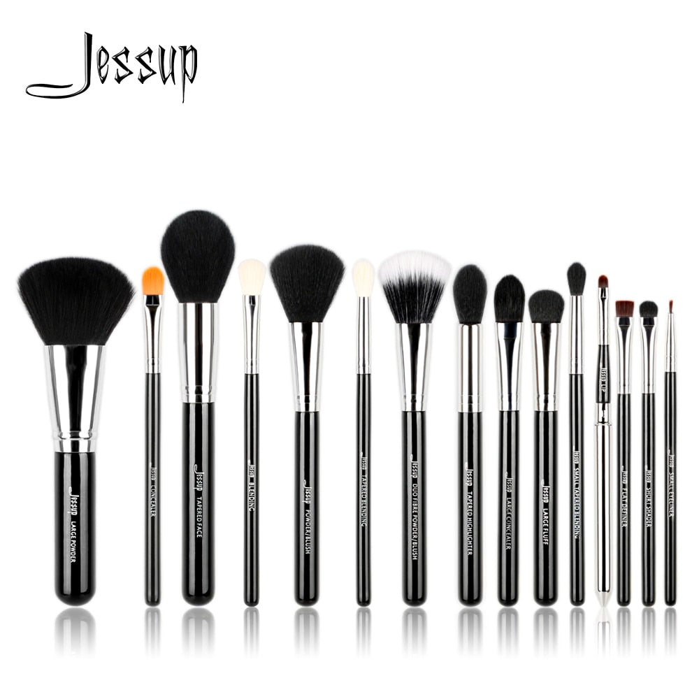 Jessup brushes 15PCS Professional Makeup brushes set Beauty tools Make up brush Cosmetic Powder Foundation Eyeliner