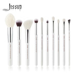 Load image into Gallery viewer, Jessup Pearl White/Silver Professional Makeup Brushes Set Make up Brush beauty Tools kit Foundation Powder Definer Shader Liner
