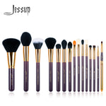 Load image into Gallery viewer, Jessup set 15pcs Purple/ Gold Makeup Brushes Set Cosmetics Tool Make up Brush Powder Foundation Eyeshadow Eyeliner Lip
