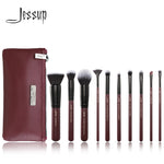 Load image into Gallery viewer, Jessup brushes 10pcs Plum/Black Makeup brushes set beauty Make up brush Concealer &amp; 1PC Cosmetic bag women
