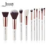 Load image into Gallery viewer, Jessup Brand Pearl White/ Rose Gold Makeup Brushes set professional Make up Brush Tool kit Foundation Powder Buffer Cheek Shader
