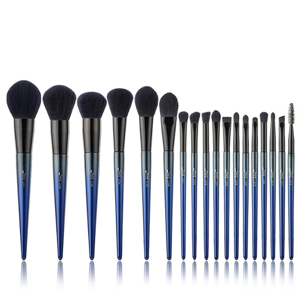 Jessup Makeup brushes 18pcs Make up brush set & 1PC Cosmetic bag women Powder Foundation Contour Pencil eyeshadow brushes